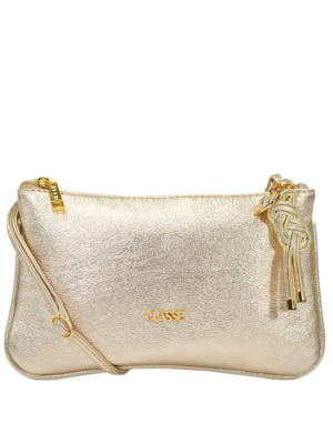 Bolsa Clutch Classe Dourada Metalizada