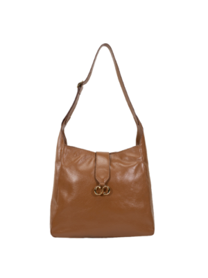 Bolsa Classe Shoulder com Fecho de Argolas Douradas
