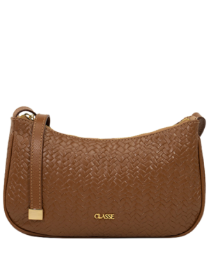 Bolsa Classe Shoulder com Textura Trançada