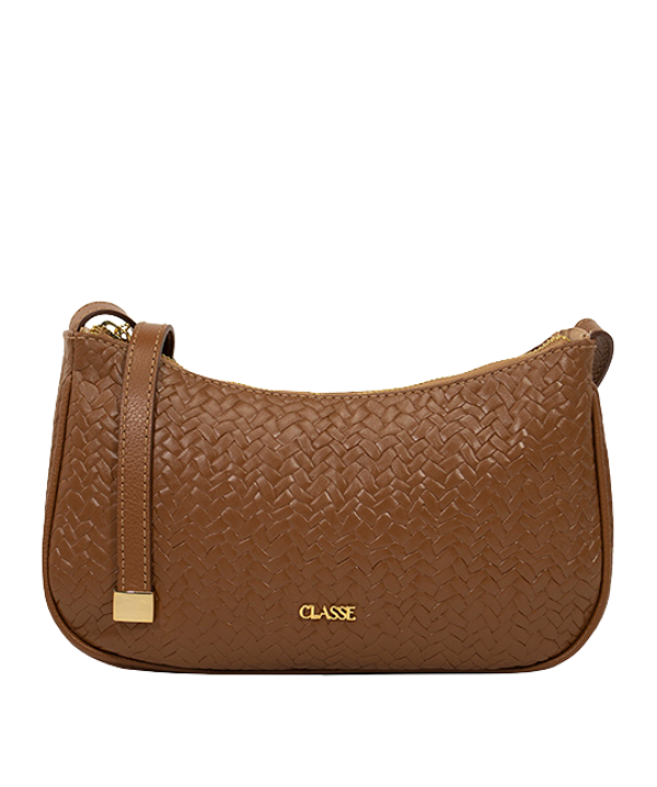 Bolsa Classe Shoulder com Textura Trançada